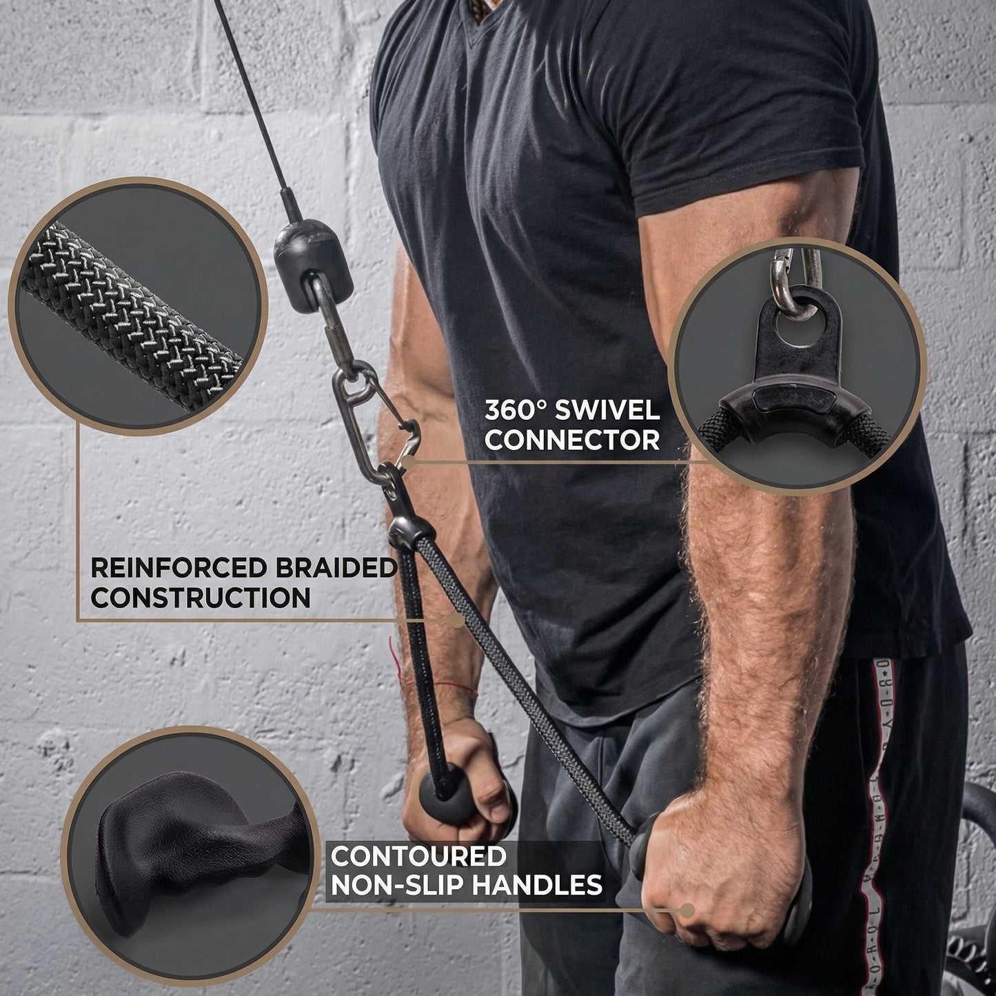 Iron Rope - Ergonomic Tricep Pushdown Rope