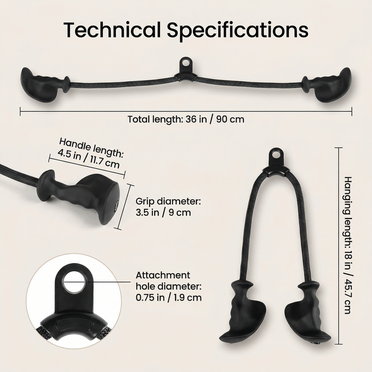 Iron Rope - Ergonomic Tricep Pushdown Rope